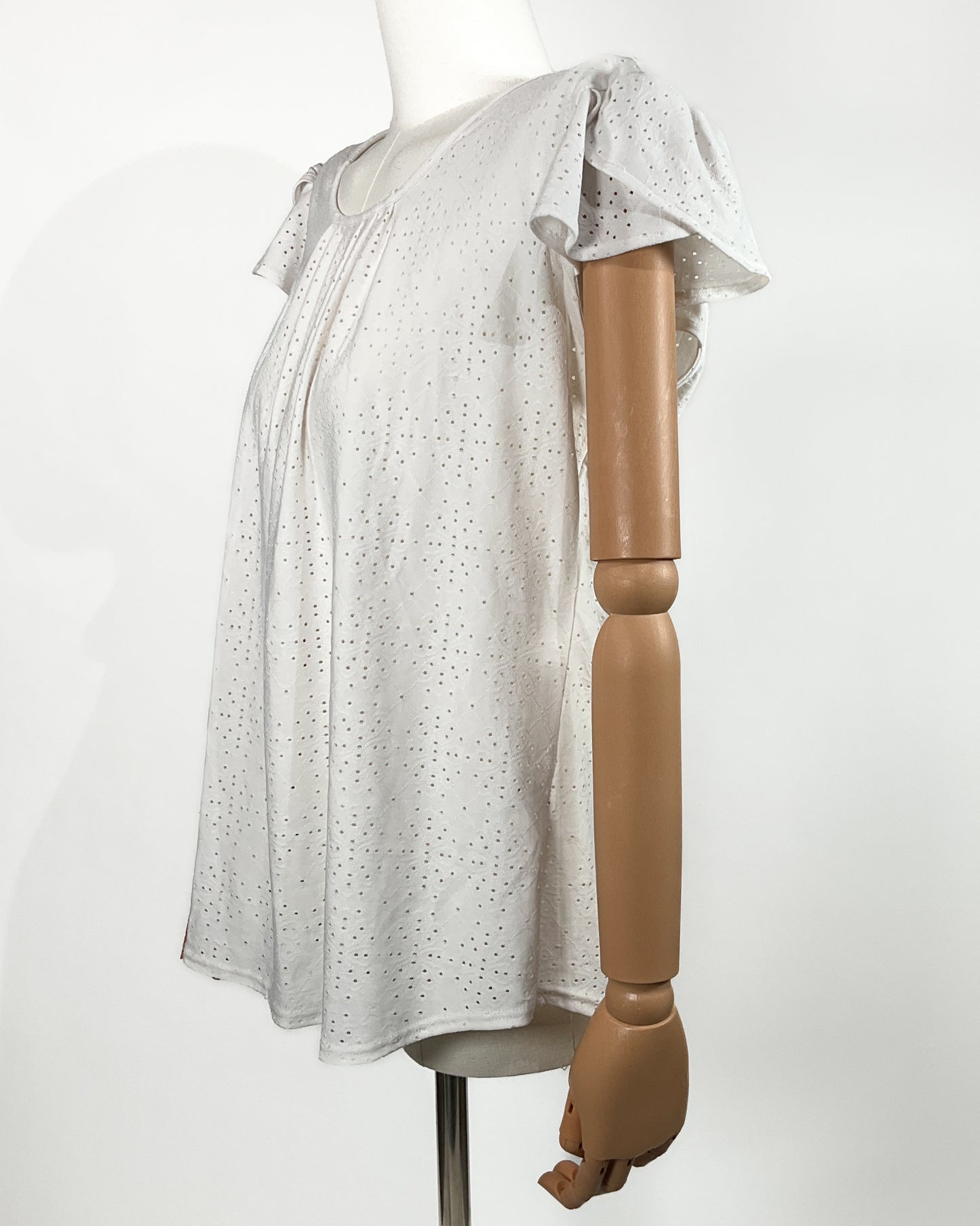 Blusa blanca calada Luen Art – Talla M