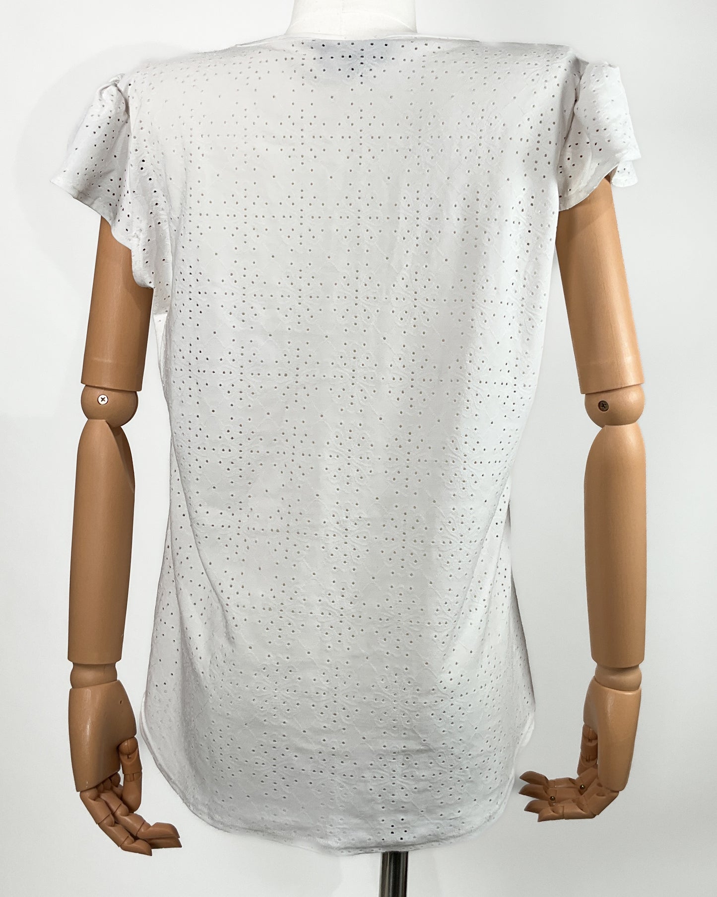 Blusa blanca calada Luen Art – Talla M