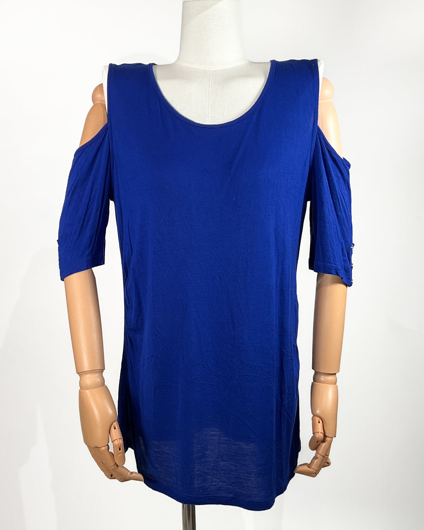 Blusa Azul Hombros Descubiertos – Contempo – Talla G