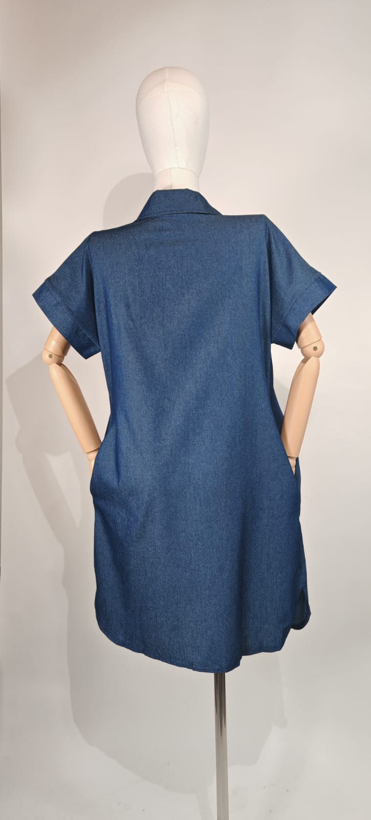 Vestido Camisero Azul Mezclilla – Casual, Juvenil y Súper Combinable