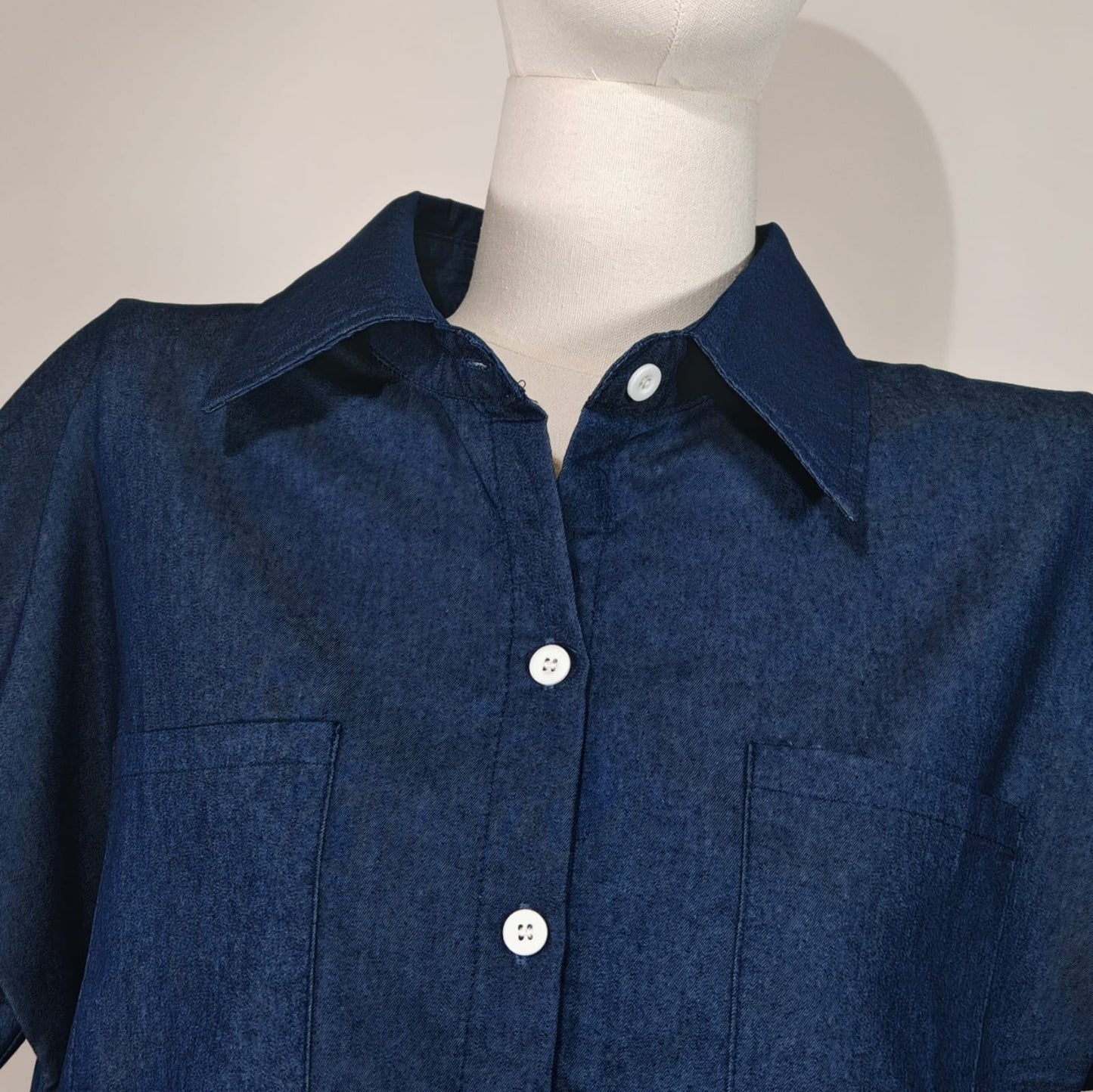 Vestido Camisero Azul Mezclilla – Casual, Juvenil y Súper Combinable