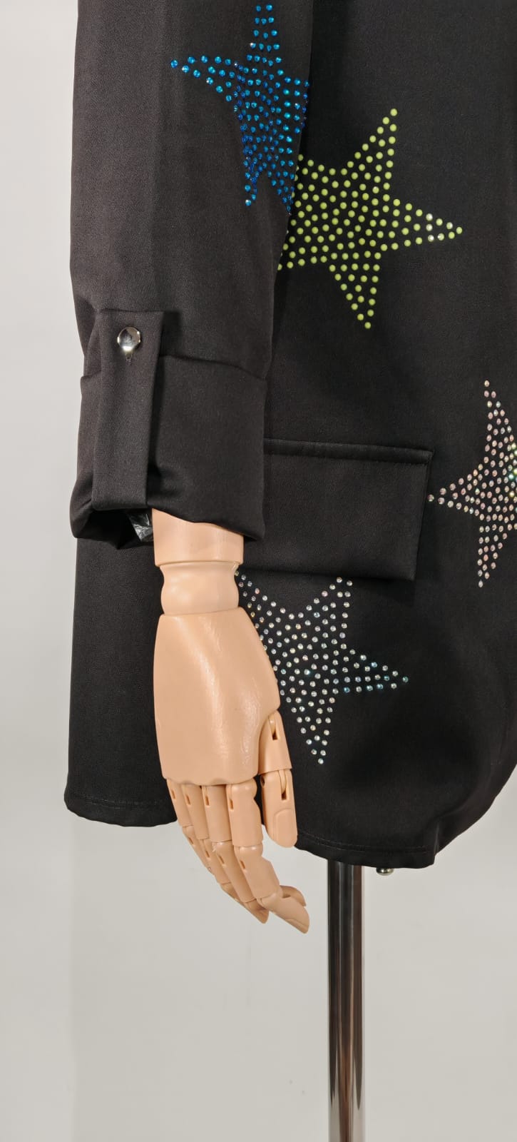 Saco Negro con Estrellas Multicolor