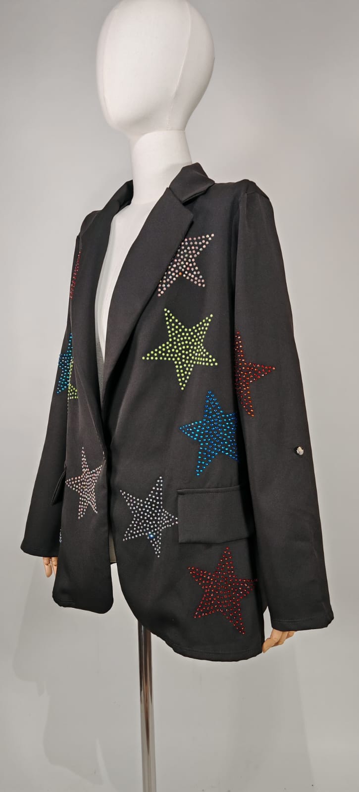 Saco Negro con Estrellas Multicolor