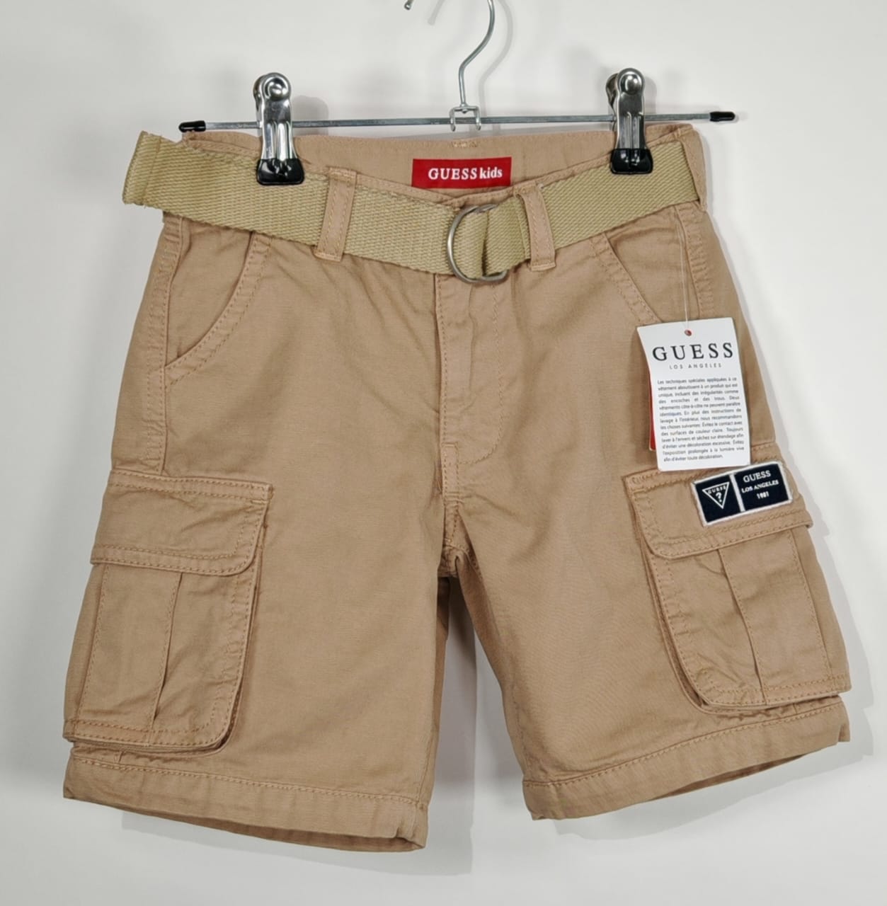 Short para Niño GUESS Kids Caqui con Cinturón – NUEVO