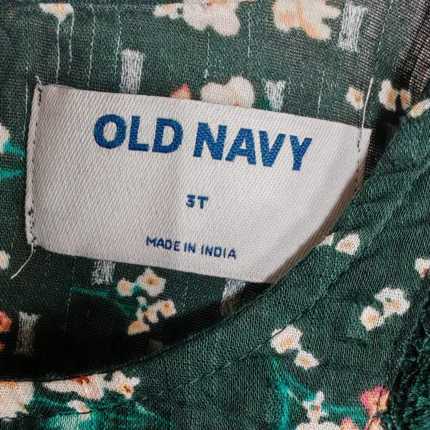 Blusa Old Navy Kids Verde con Estampado Floral – Talla 3T