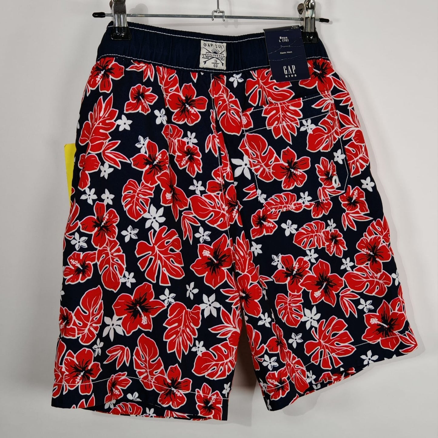 Short Azul Estampado Floral – Talla L (10) Niño