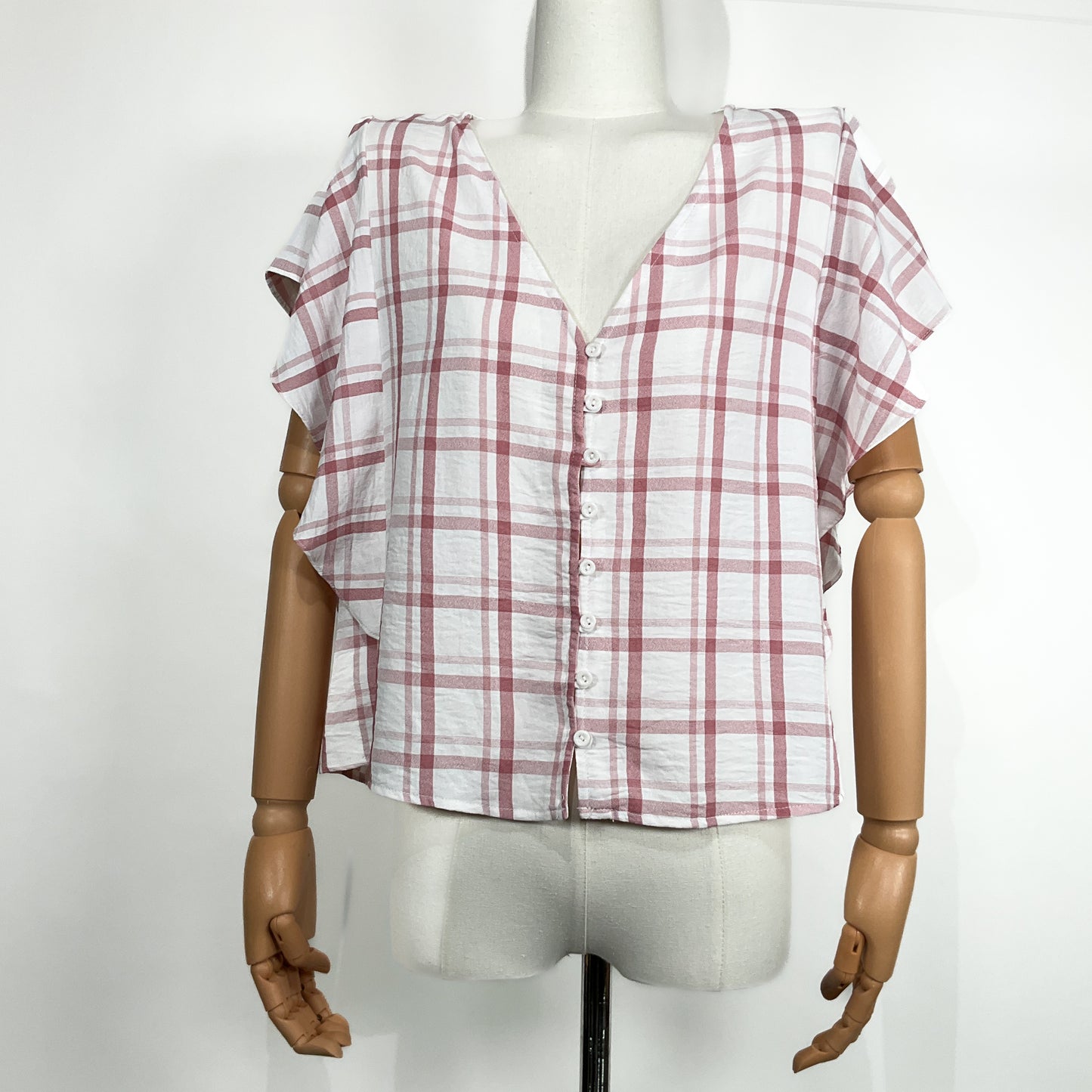 Blusa de Cuadros Rosa Petite Studio – Talla M