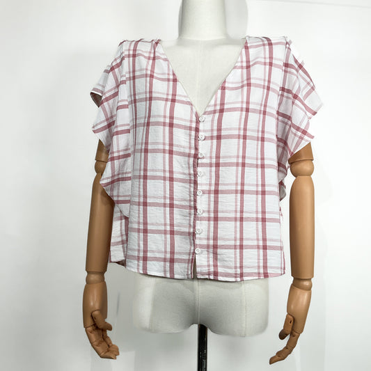 Blusa de Cuadros Rosa Petite Studio – Talla M