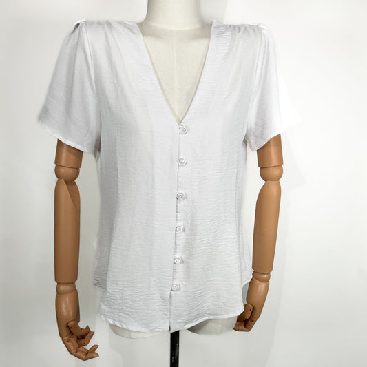 Blusa Blanca con Botones ACA – Talla M/32