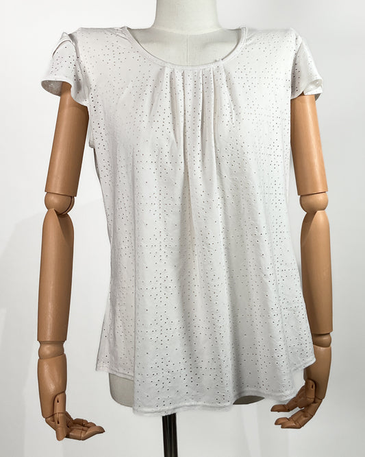 Blusa blanca calada Luen Art – Talla M