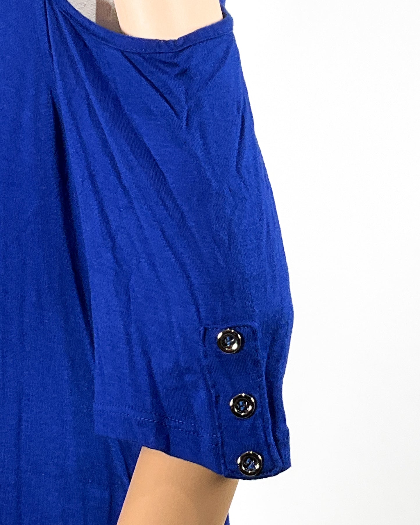 Blusa Azul Hombros Descubiertos – Contempo – Talla G