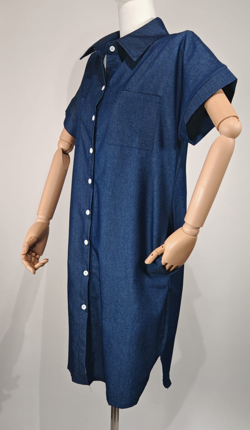 Vestido Camisero Azul Mezclilla – Casual, Juvenil y Súper Combinable