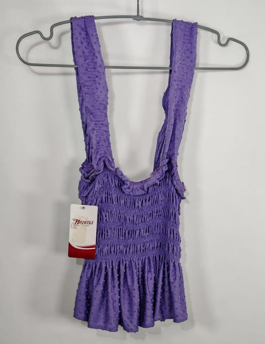 Crop Top Morado Texturizado – Marca Najaidi