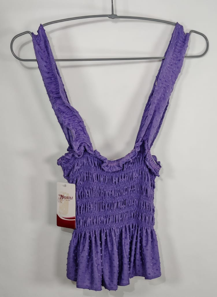 Crop Top Morado Texturizado – Marca Najaidi