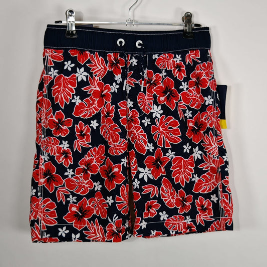 Short Azul Estampado Floral – Talla L (10) Niño